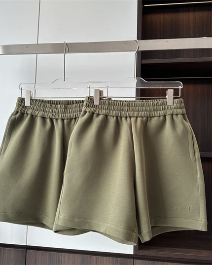 Gucci Tonal Embroidered Cotton‑Blend Sweat Shorts