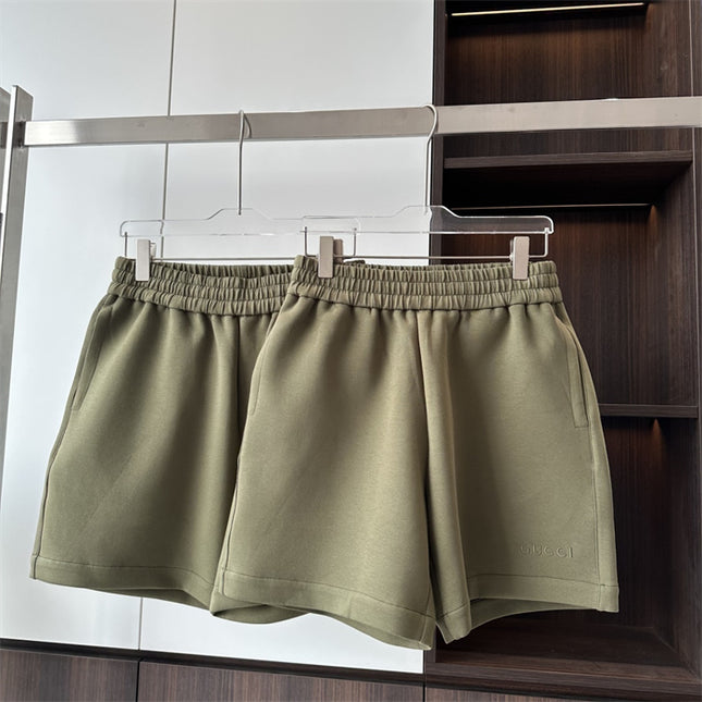 Gucci Tonal Embroidered Cotton‑Blend Sweat Shorts