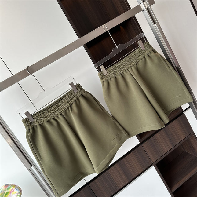 Gucci Tonal Embroidered Cotton‑Blend Sweat Shorts