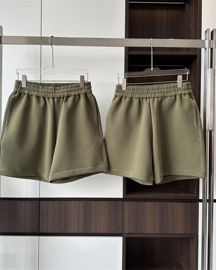 Gucci Tonal Embroidered Cotton‑Blend Sweat Shorts