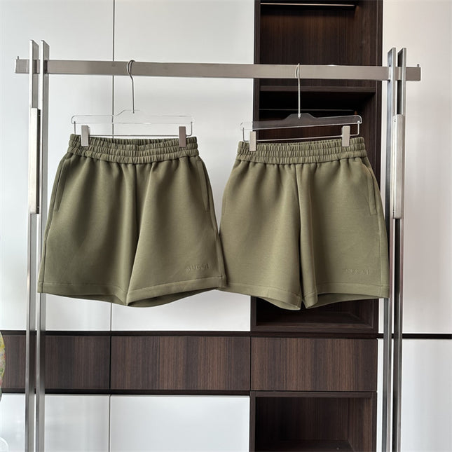 Gucci Tonal Embroidered Cotton‑Blend Sweat Shorts