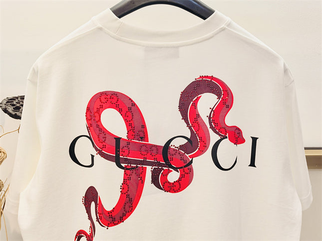 Gucci Tonal Embroidered Logo Cotton‑Jersey T‑Shirt