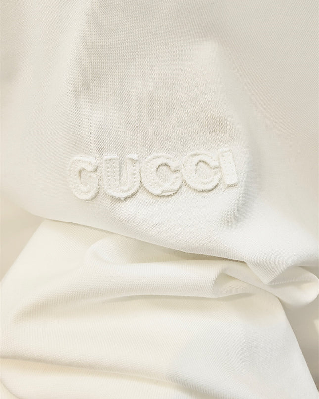 Gucci Tonal Embroidered Logo Cotton‑Jersey T‑Shirt