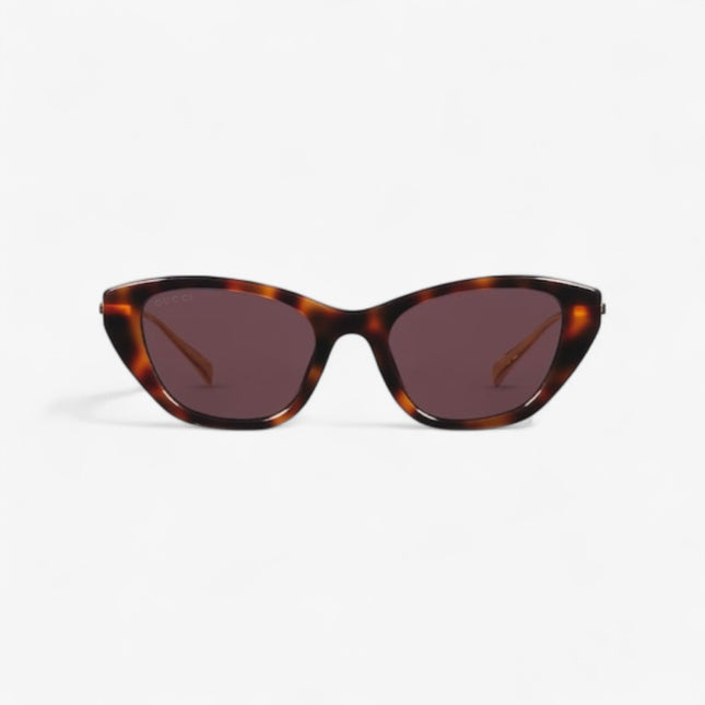 Gucci Tortoiseshell Cat Eye Sunglasses with Pearl & Interlocking G – GG1968S