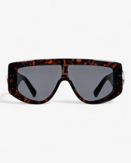 Gucci Tortoiseshell Shield Sunglasses with Double G – GG1950S