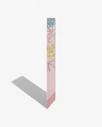 Gucci Watercolor Floral Silk Twill Ribbon – Light Pink