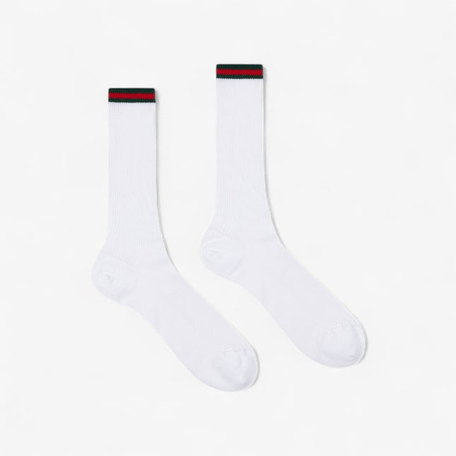 Gucci Web Stripe Cotton Socks – White