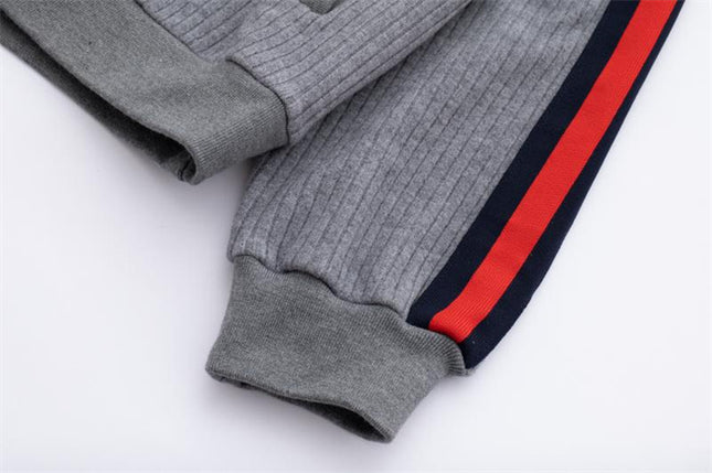 Gucci Web Stripe Hooded Sweatshirt – Grey