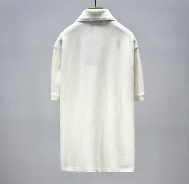 Gucci Web‑Stripe Collar Cotton‑Piqué Polo Shirt