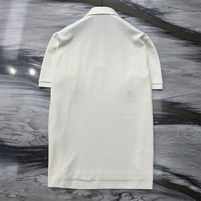 Gucci Web‑Stripe Collar Cotton‑Piqué Polo Shirt