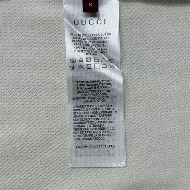 Gucci Web‑Stripe Collar Cotton‑Piqué Polo Shirt
