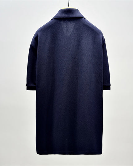 Gucci Web‑Stripe Collar Cotton‑Piqué Polo Shirt in Navy