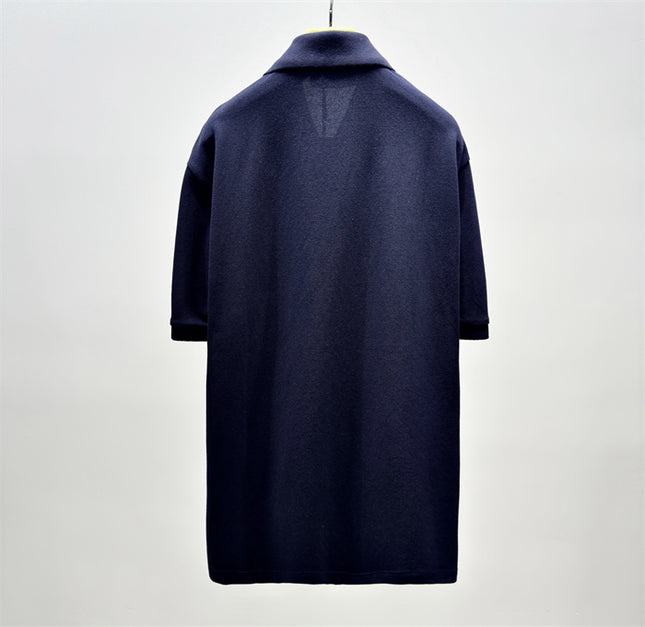 Gucci Web‑Stripe Collar Cotton‑Piqué Polo Shirt in Navy