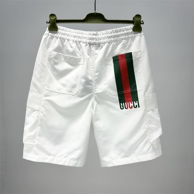 Gucci Web‑Stripe Logo Technical Cargo Shorts
