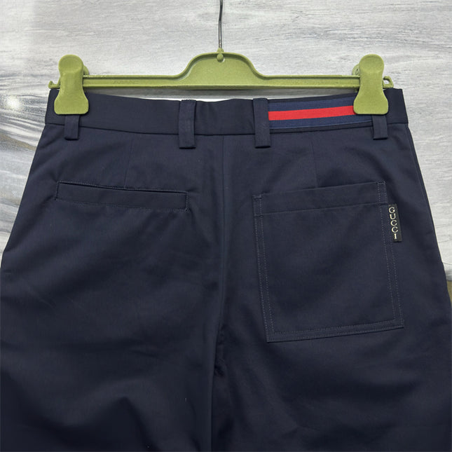Gucci Web‑Stripe Pocket Cotton‑Twill Shorts