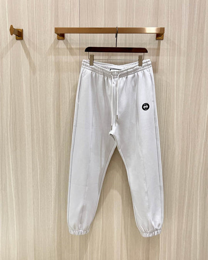 Gucci White Monogram Badge Joggers