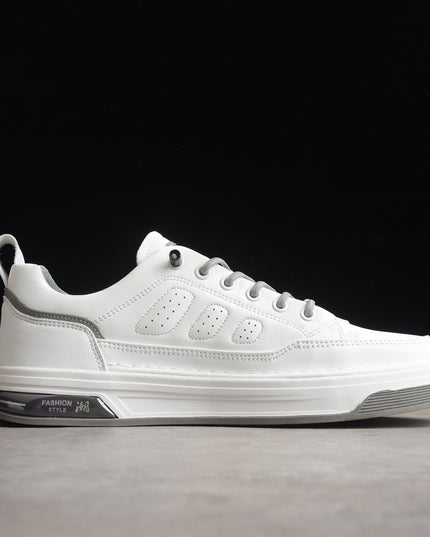 Gucci White Performance-Style Sneaker with Grey Trim