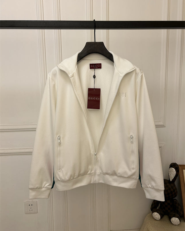 Gucci White Signature Track Jacket