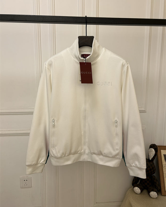 Gucci White Signature Track Jacket