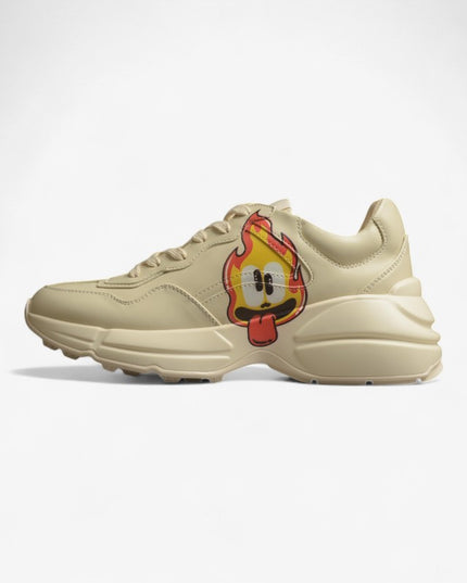 Gucci Rhyton Vintage Leather Horn-shaped Retro Daddy Casual Sports Jogging Shoes