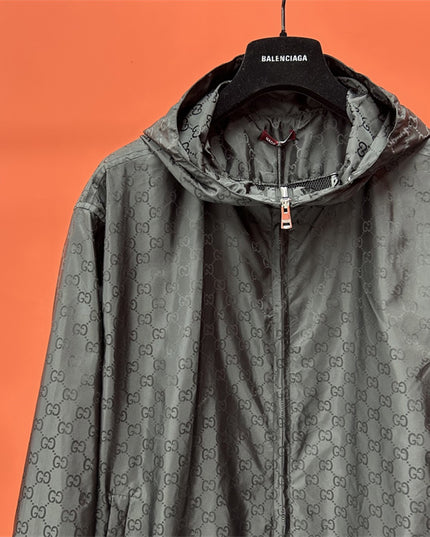 Gucci x Balenciaga Lightweight Windbreaker – Black GG Monogram
