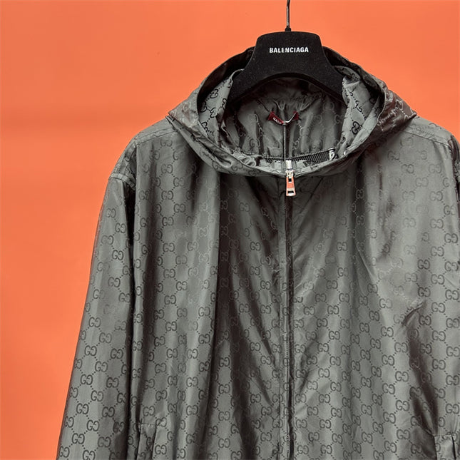 Gucci x Balenciaga Lightweight Windbreaker – Black GG Monogram