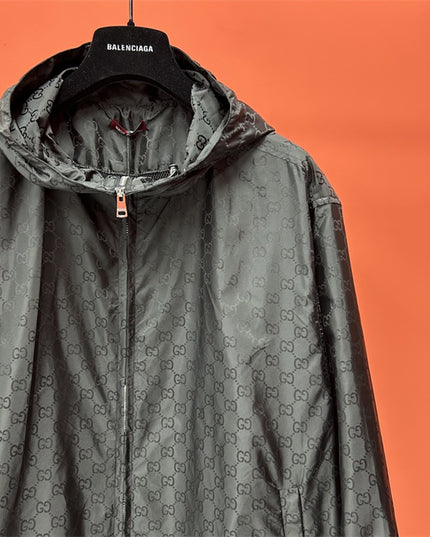 Gucci x Balenciaga Lightweight Windbreaker – Black GG Monogram