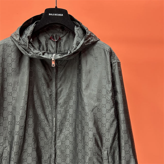 Gucci x Balenciaga Lightweight Windbreaker – Black GG Monogram