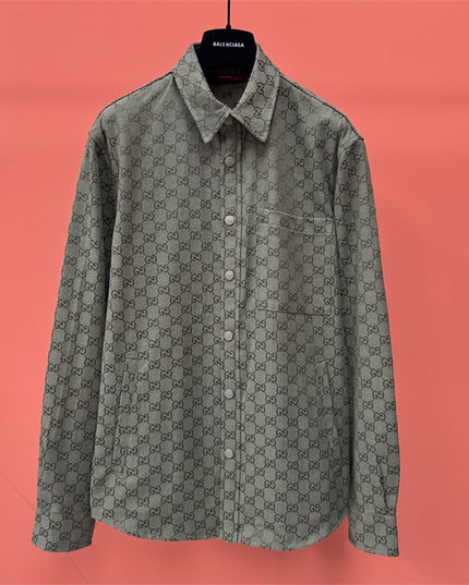 Gucci x Balenciaga Monogram Overshirt – Grey Edition