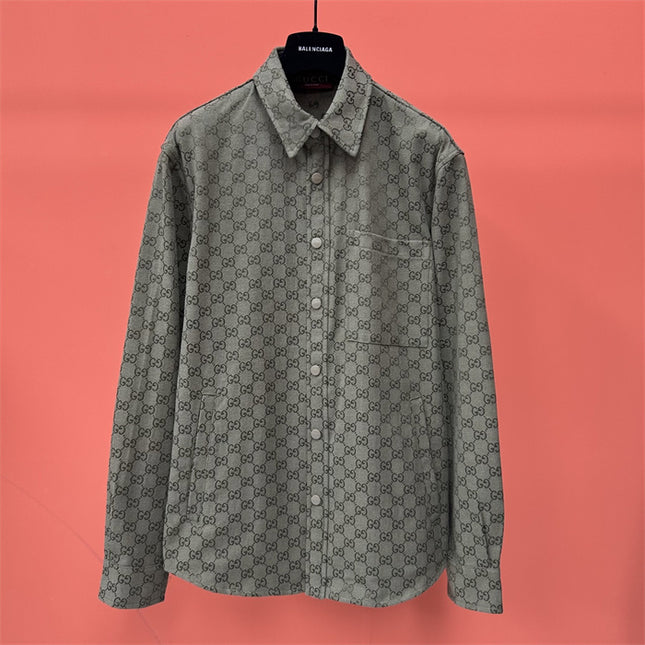 Gucci x Balenciaga Monogram Overshirt – Grey Edition