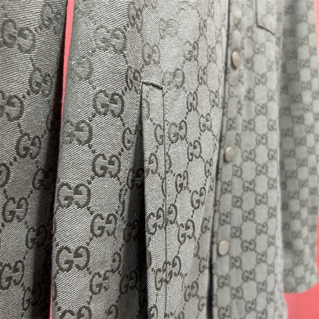 Gucci x Balenciaga Monogram Overshirt – Grey Edition