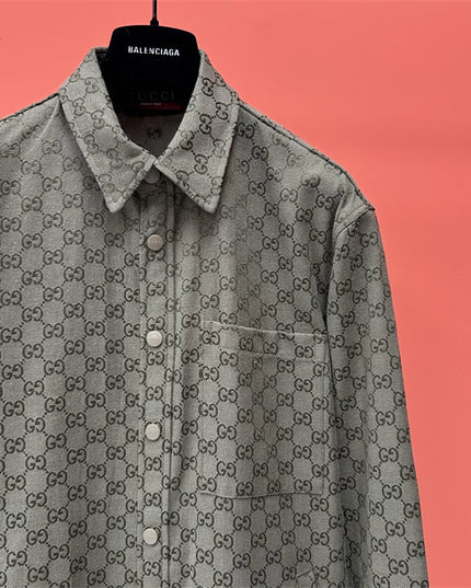 Gucci x Balenciaga Monogram Overshirt – Grey Edition