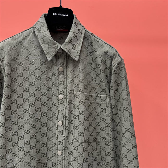 Gucci x Balenciaga Monogram Overshirt – Grey Edition