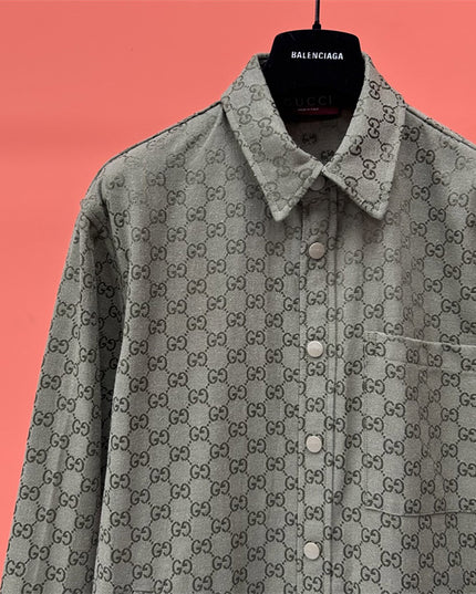 Gucci x Balenciaga Monogram Overshirt – Grey Edition