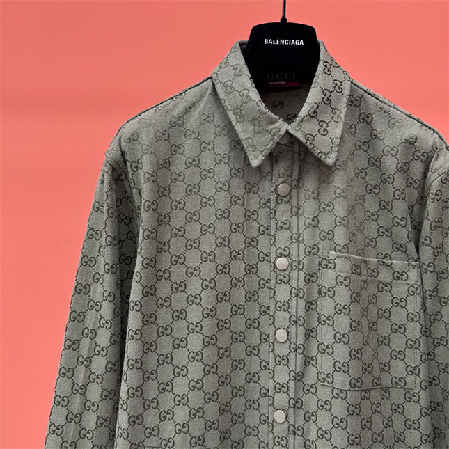 Gucci x Balenciaga Monogram Overshirt – Grey Edition