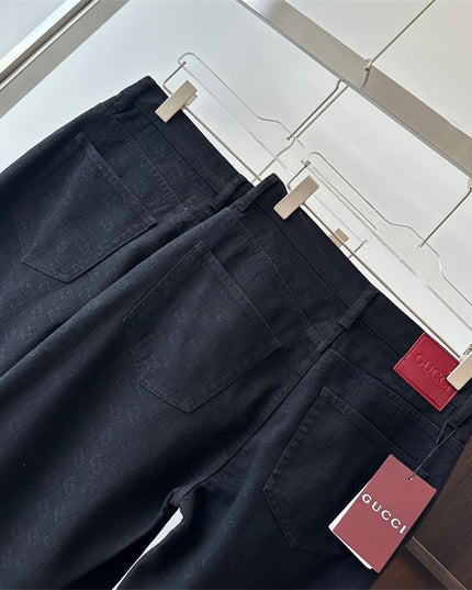 Gucci x Supreme Black GG Denim Jeans Pants