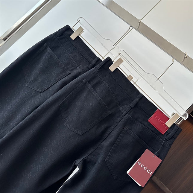 Gucci x Supreme Black GG Denim Jeans Pants