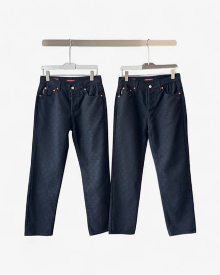 Gucci x Supreme Black GG Denim Jeans Pants