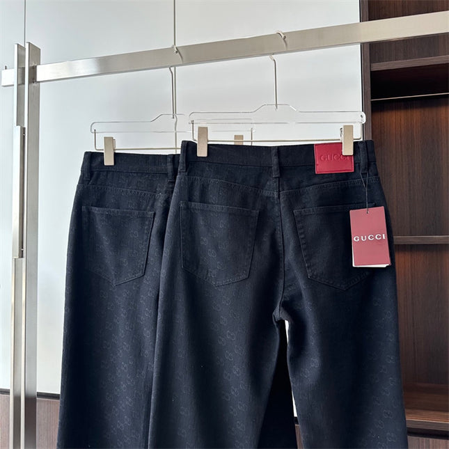 Gucci x Supreme Black GG Denim Jeans Pants