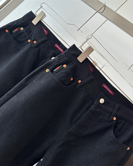 Gucci x Supreme Black GG Denim Jeans Pants