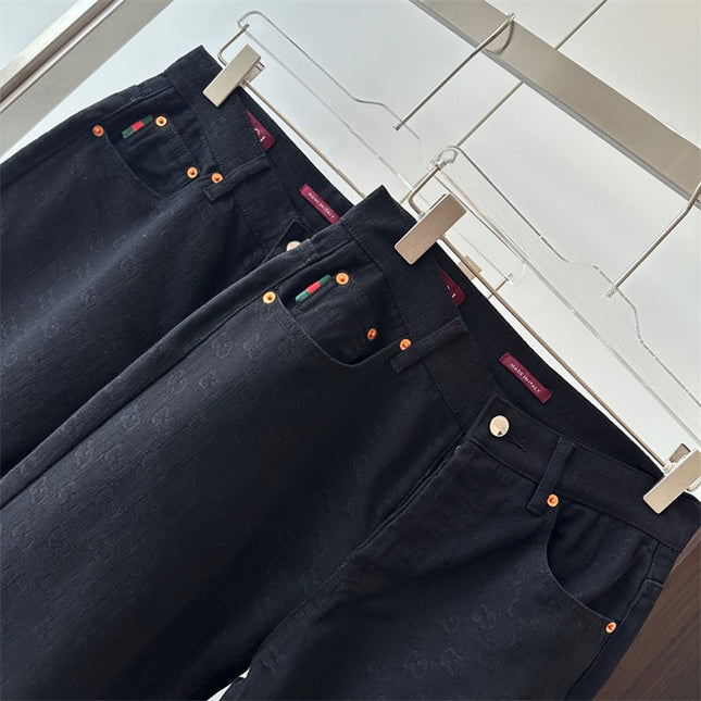Gucci x Supreme Black GG Denim Jeans Pants
