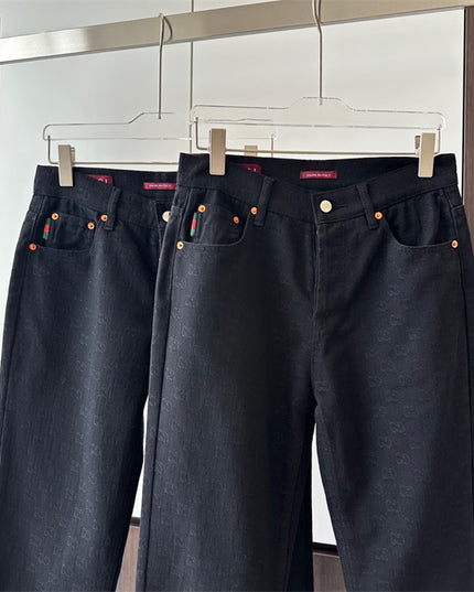 Gucci x Supreme Black GG Denim Jeans Pants
