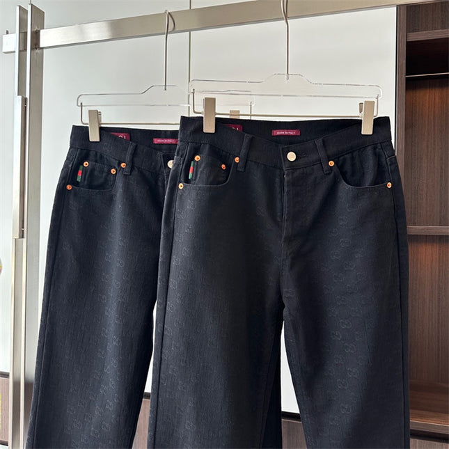 Gucci x Supreme Black GG Denim Jeans Pants