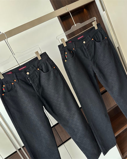 Gucci x Supreme Black GG Denim Jeans Pants