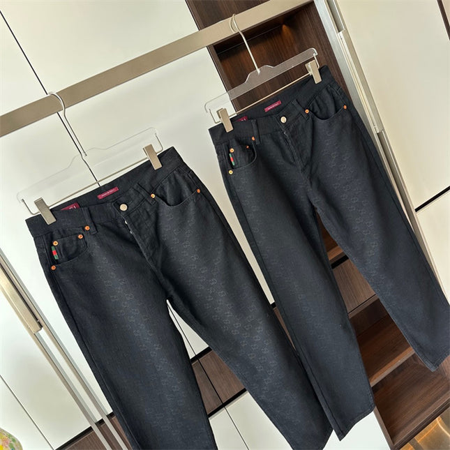 Gucci x Supreme Black GG Denim Jeans Pants
