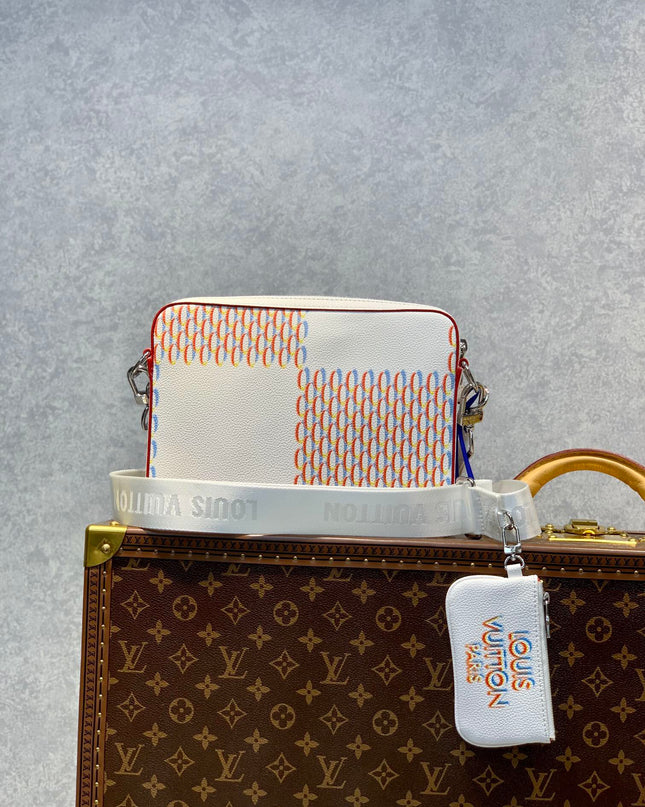 Louis Vuitton Damier Rush Trio Messenger Bag – White Multicolor Limited Edition
