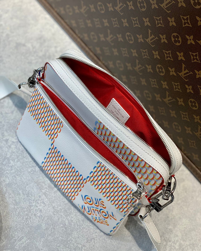 Louis Vuitton Damier Rush Trio Messenger Bag – White Multicolor Limited Edition