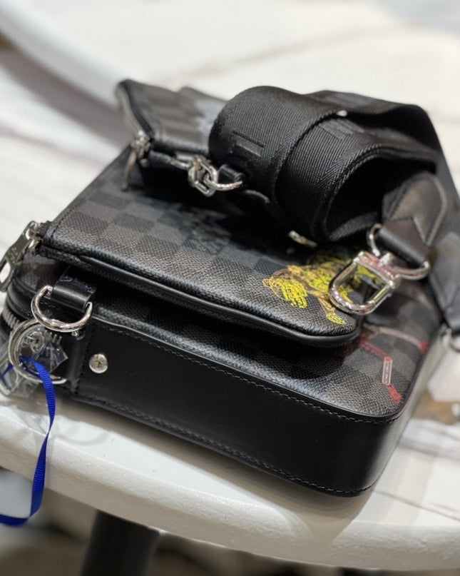 Louis Vuitton Damier Graphite Animal Print Messenger Bag – Limited Edition