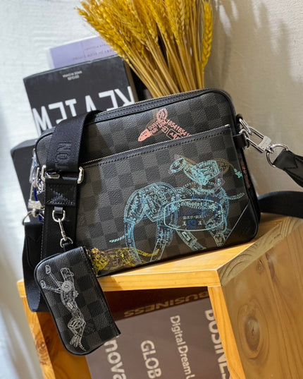 Louis Vuitton Damier Graphite Animal Print Messenger Bag – Limited Edition