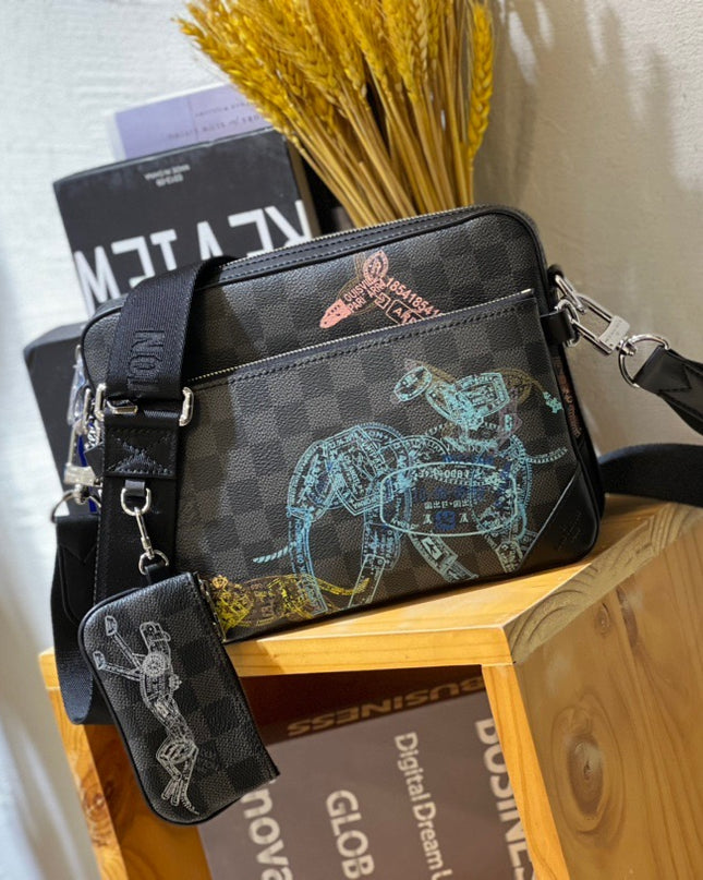 Louis Vuitton Damier Graphite Animal Print Messenger Bag – Limited Edition